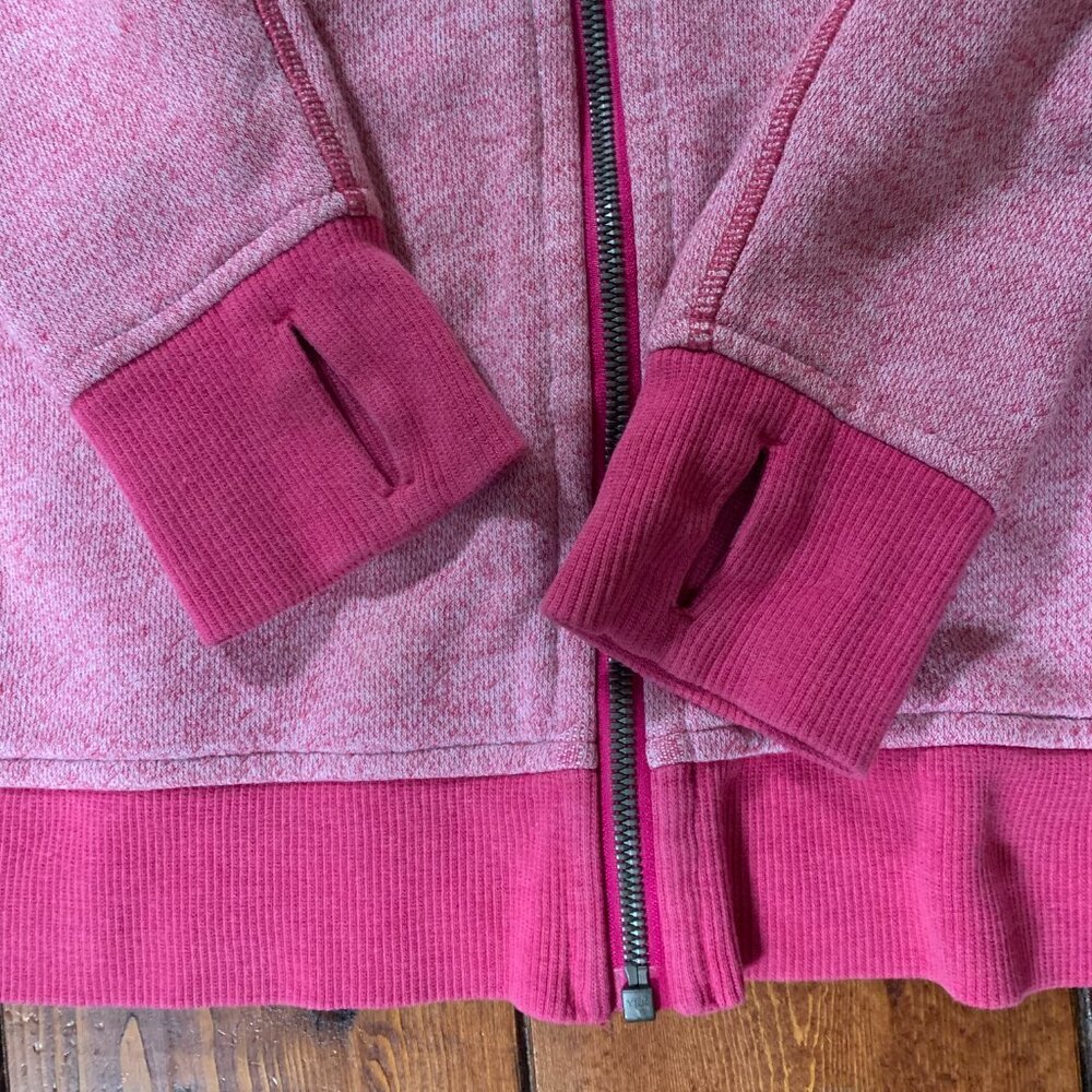 Lululemon On The Daily Hoodie Pink Women's 10 Blended Cotton Full Zip Jacket GUC - Picture 6 of 16